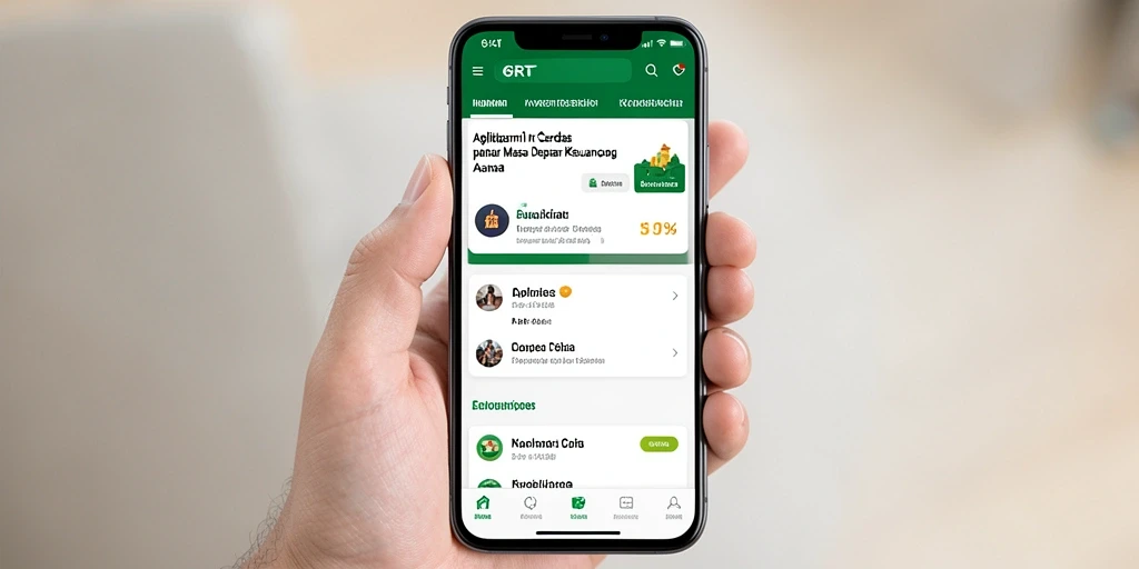 Antarmuka 6RT menampilkan grafik investasi yang informatif dan mudah dipahami.