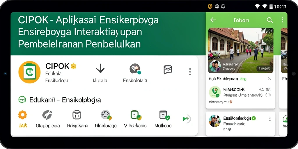 Tampilan antarmuka aplikasi CIPOK yang intuitif dan informatif.