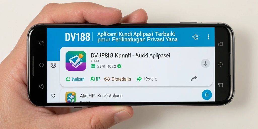 Antarmuka utama DV188 yang menampilkan fitur Kunci Aplikasi dengan mudah.