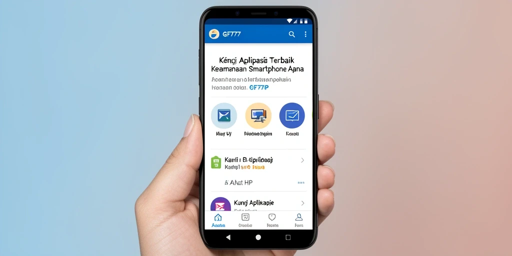 Tampilan antarmuka GF777 yang sederhana dan fungsional.