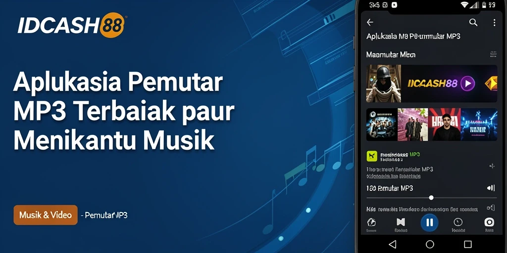 Antarmuka pengguna IDCASH88 yang menarik dan fungsional untuk Pemutar MP3.