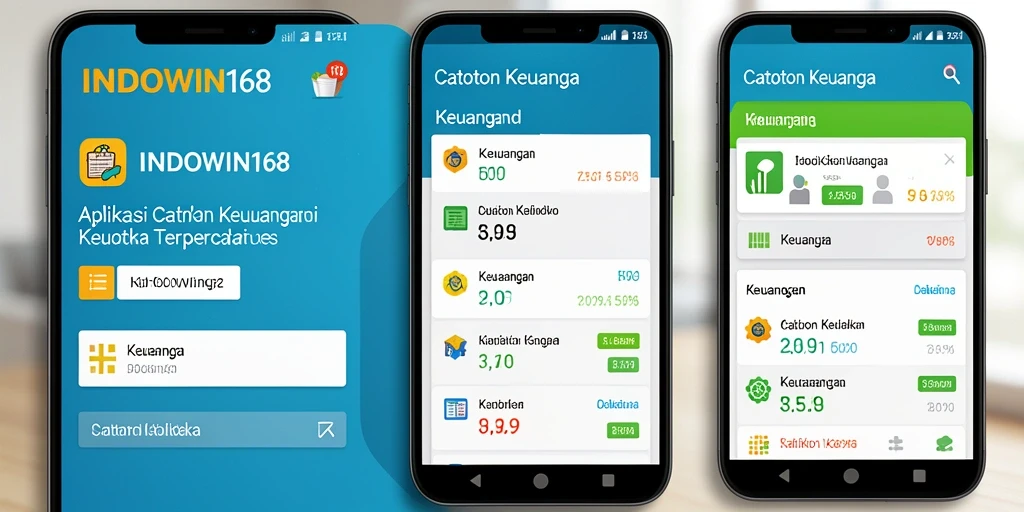 Antarmuka aplikasi Catatan Keuangan INDOWIN168 yang sederhana dan mudah digunakan.