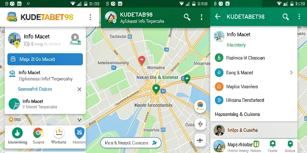 Antarmuka aplikasi KUDETABET98 menunjukkan informasi kemacetan secara real-time.