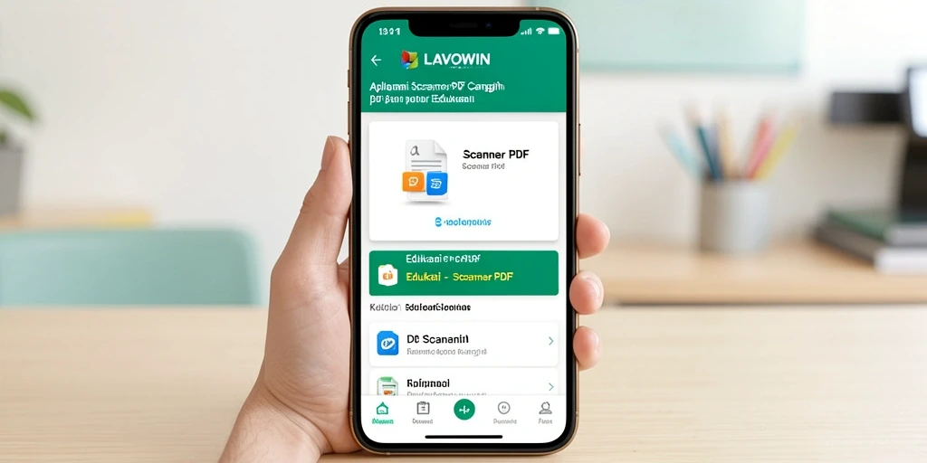 Antarmuka LAVOWIN yang intuitif untuk pemindaian PDF.