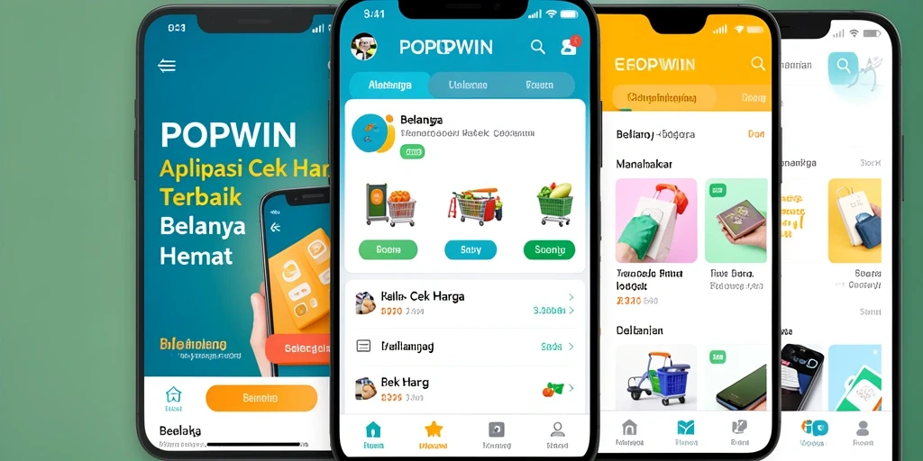 Tampilan antarmuka aplikasi POPWIN untuk cek harga.