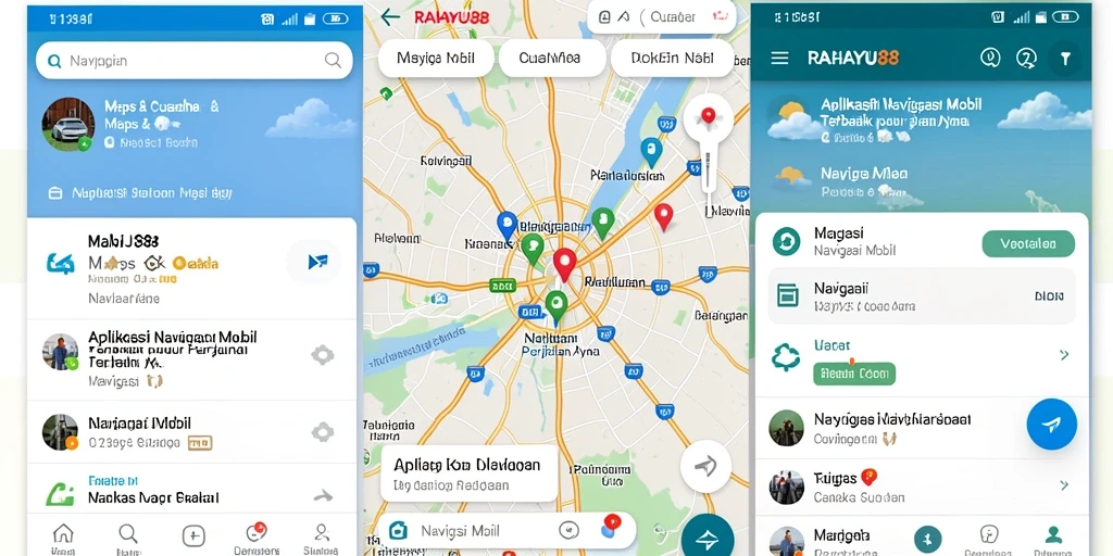 Antarmuka RAHAYU88 yang informatif dan intuitif untuk Navigasi Mobil.