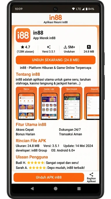 Unduh APK in88 Terbaru dan Instal Dengan Mudah