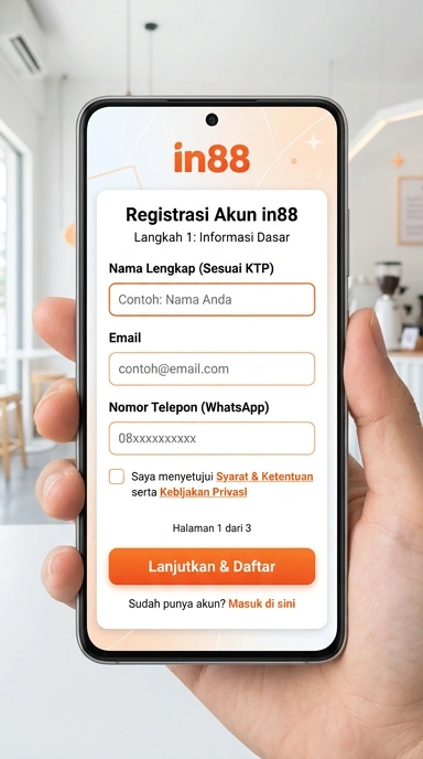 Cara Mudah Buat Akun Baru in88 di Android