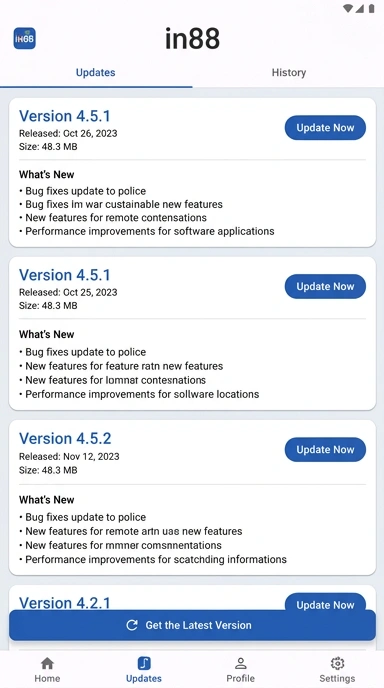 Riwayat Versi in88 untuk Pengguna Android